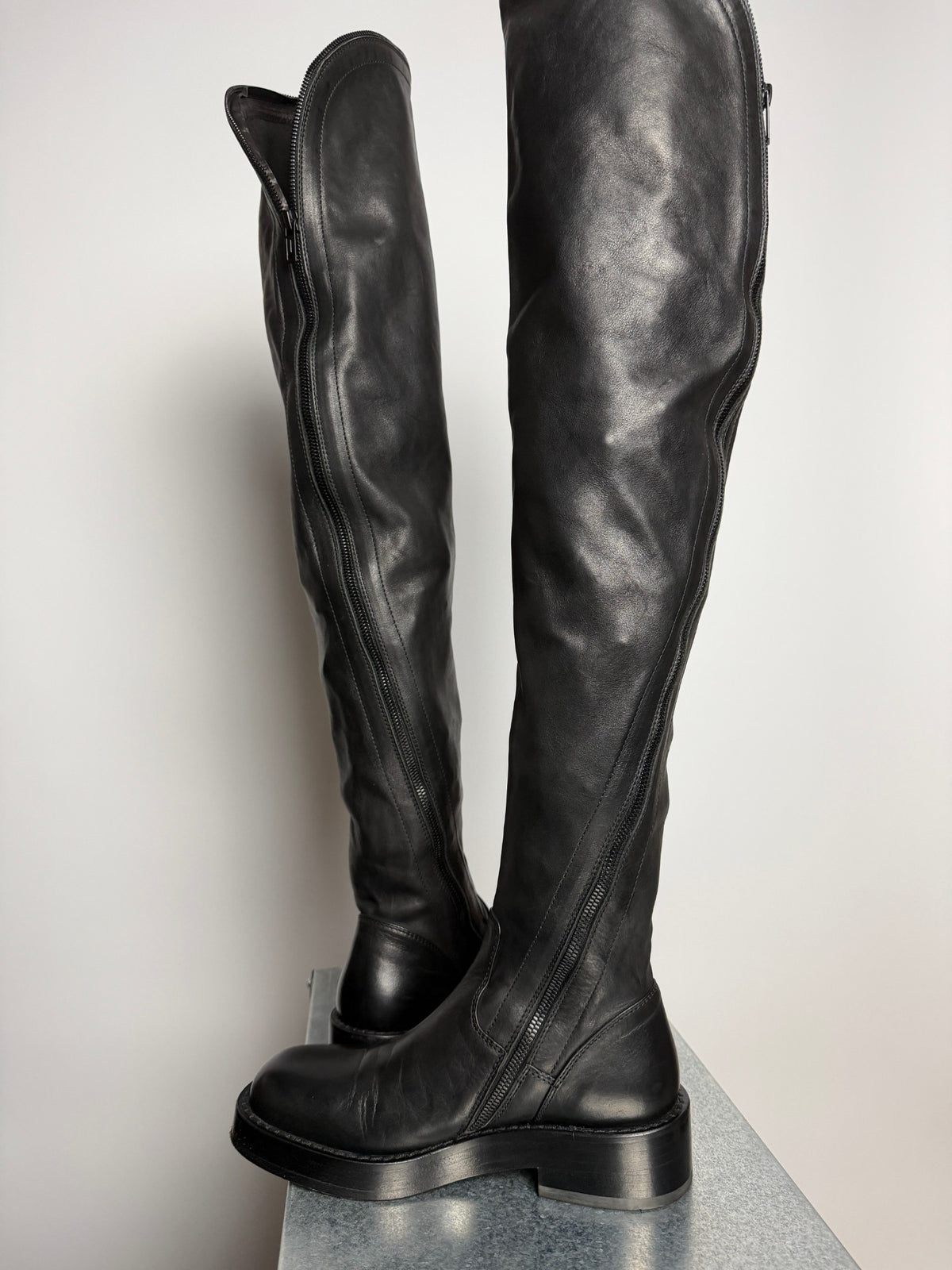 Ann Demeulemeester Nicky OTK boots, pair from the back