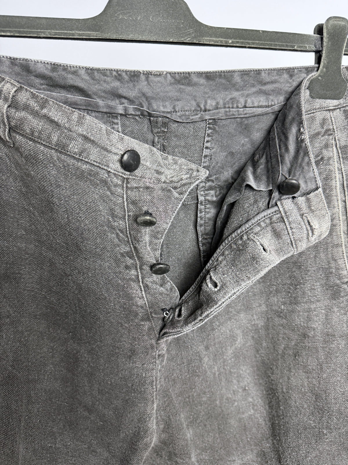 Fly open, dome studs
