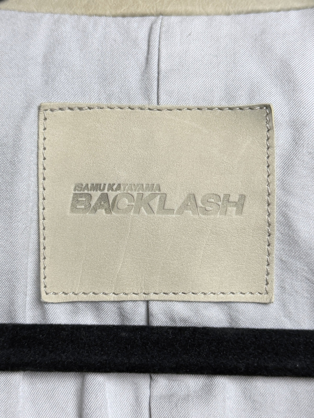 Embossed leather patch
