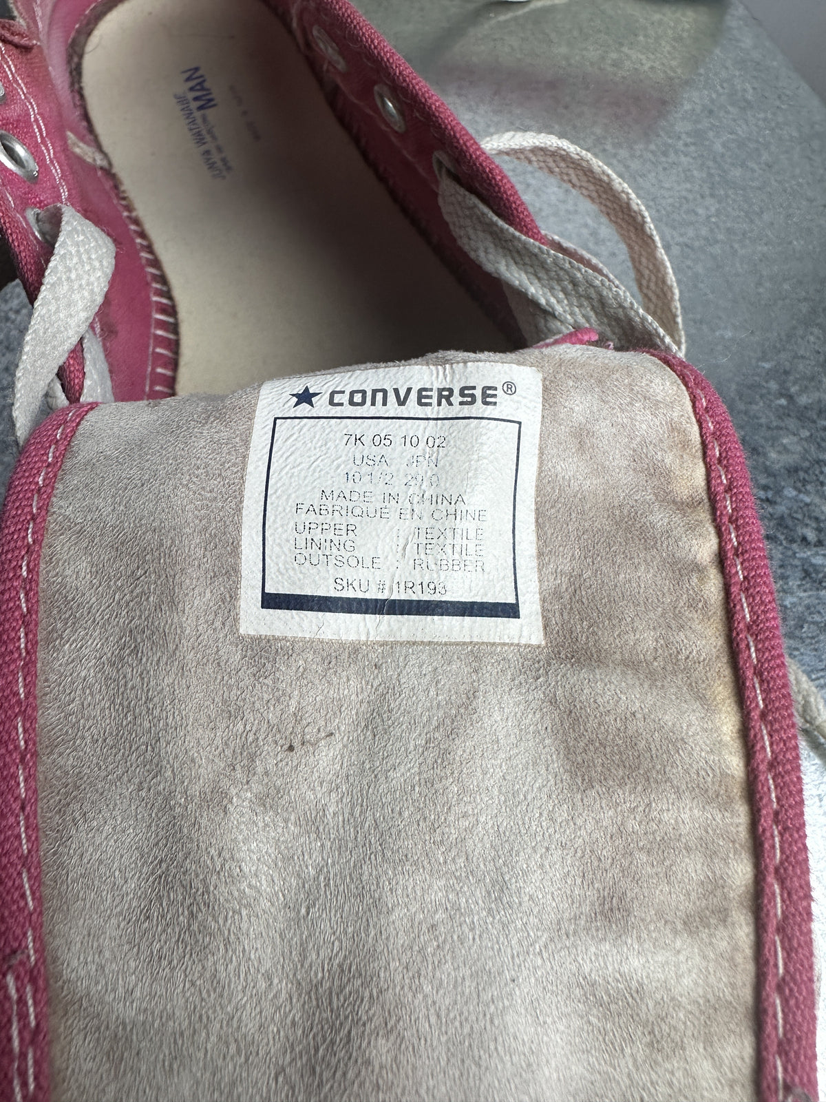 Converse tongue label, SKU 1R193