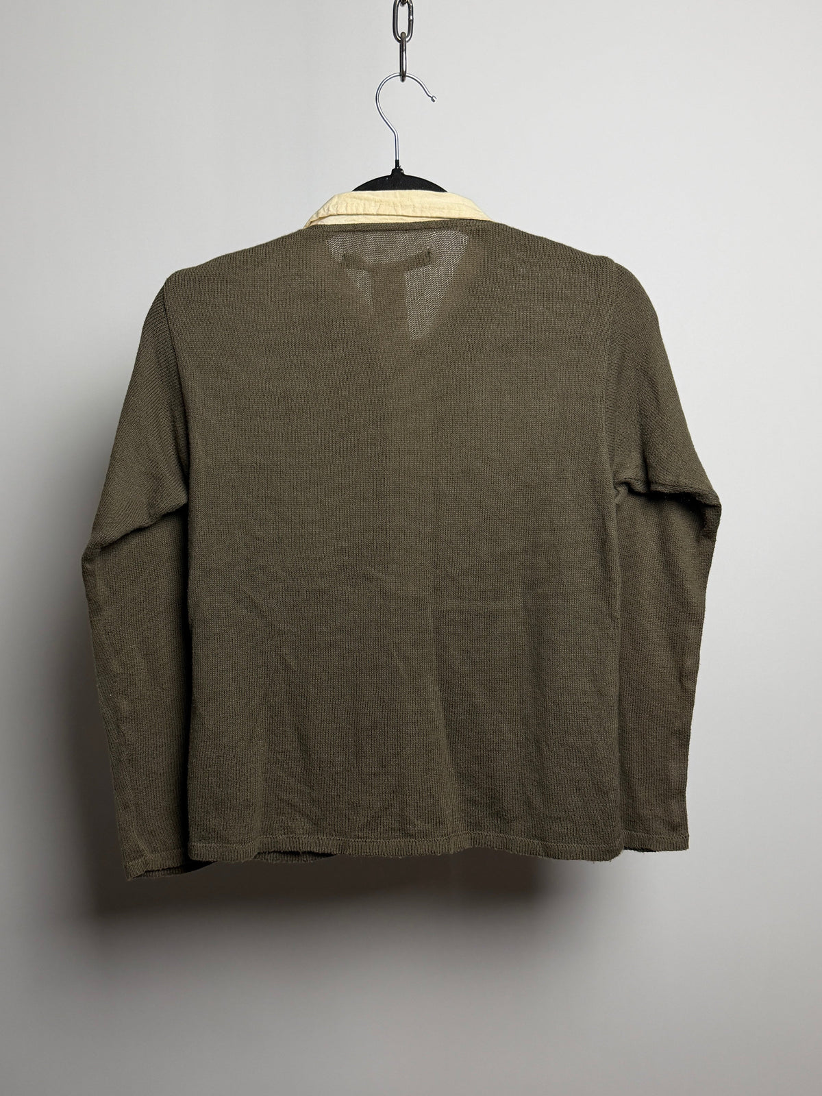 Paul Harnden Shoemakers Contrast Collar Knit Cardigan