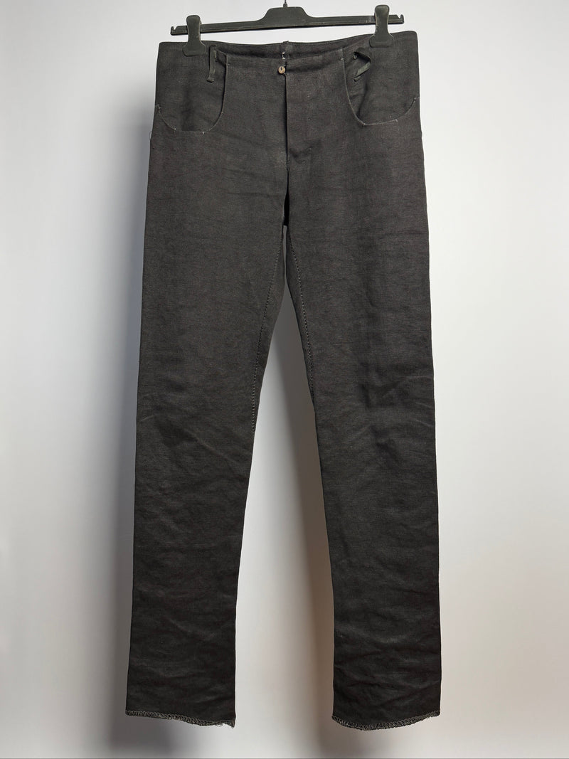 A Diciannoveventitre Hand Stitched Linen Trousers