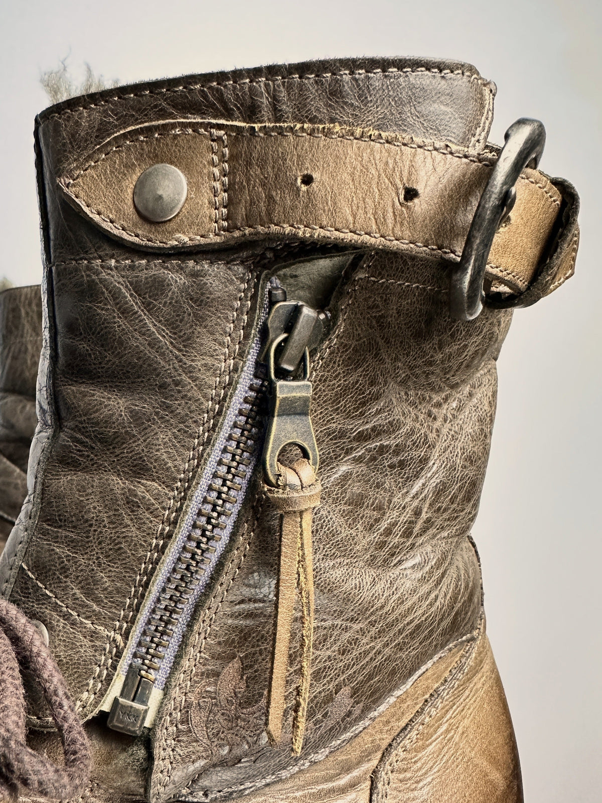 YKK side zip, close