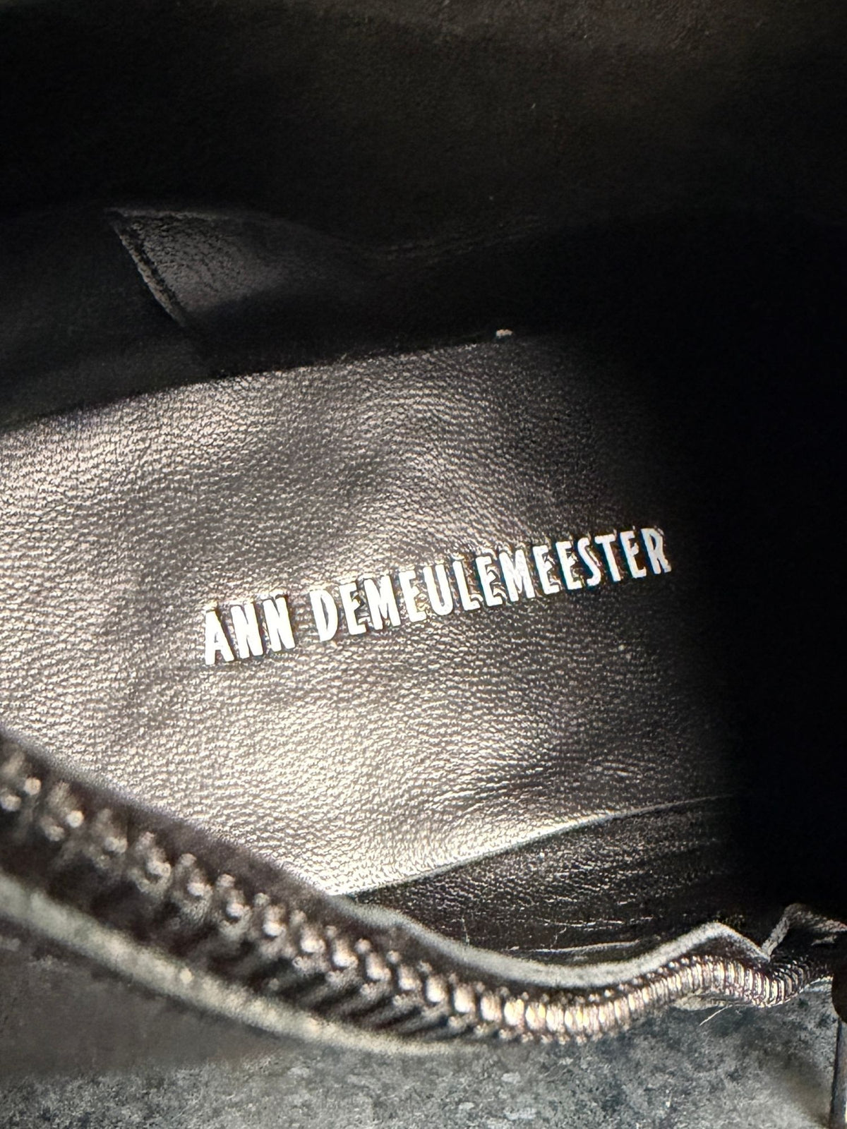 Ann Demeulemeester Nicky OTK boots, interior logo