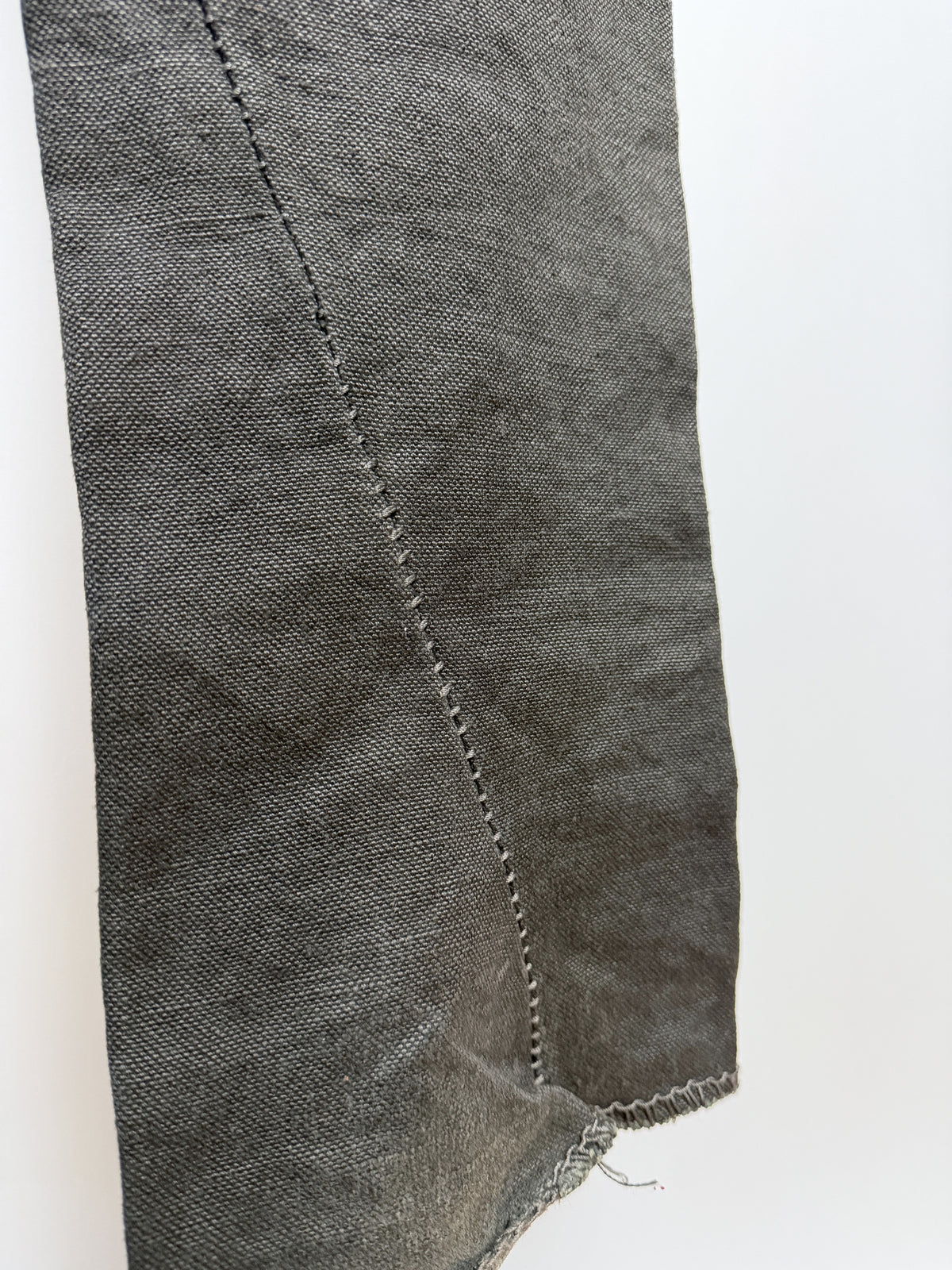 Back yoke, hand pick-stitching