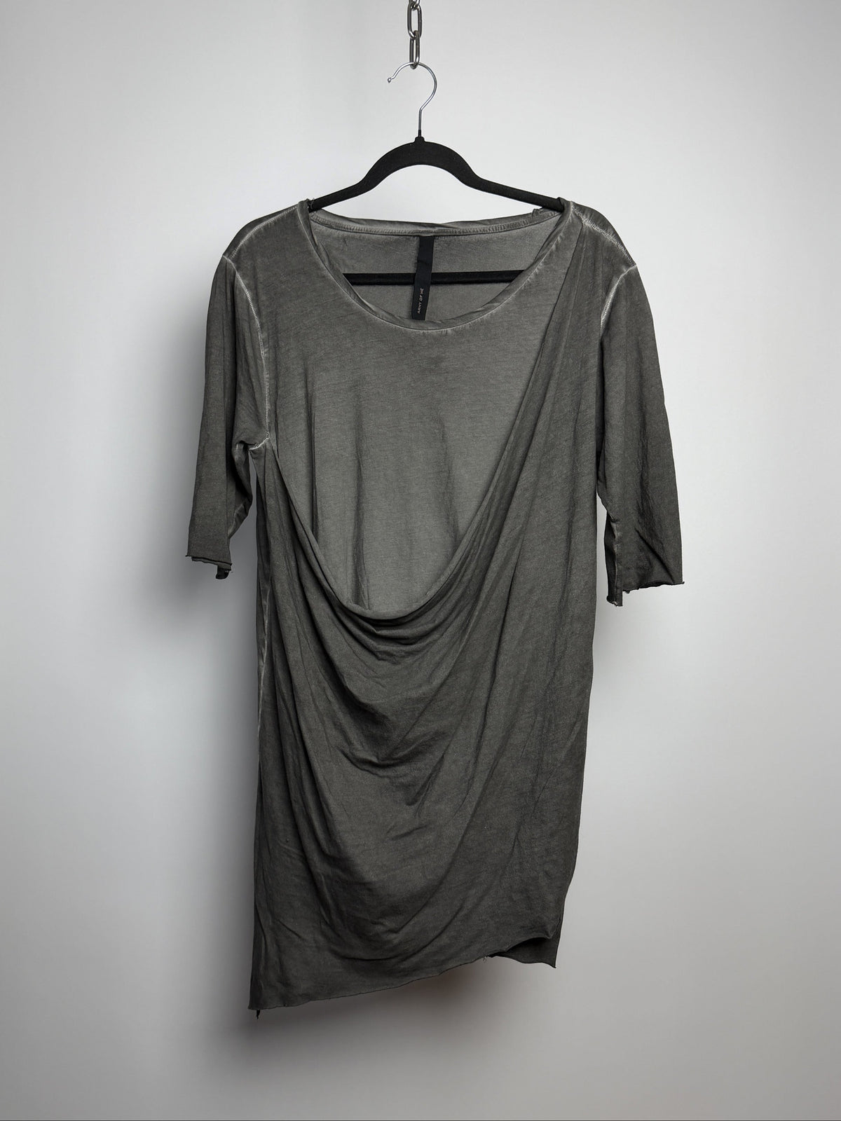 Army of Me cold dyed draped tee, front