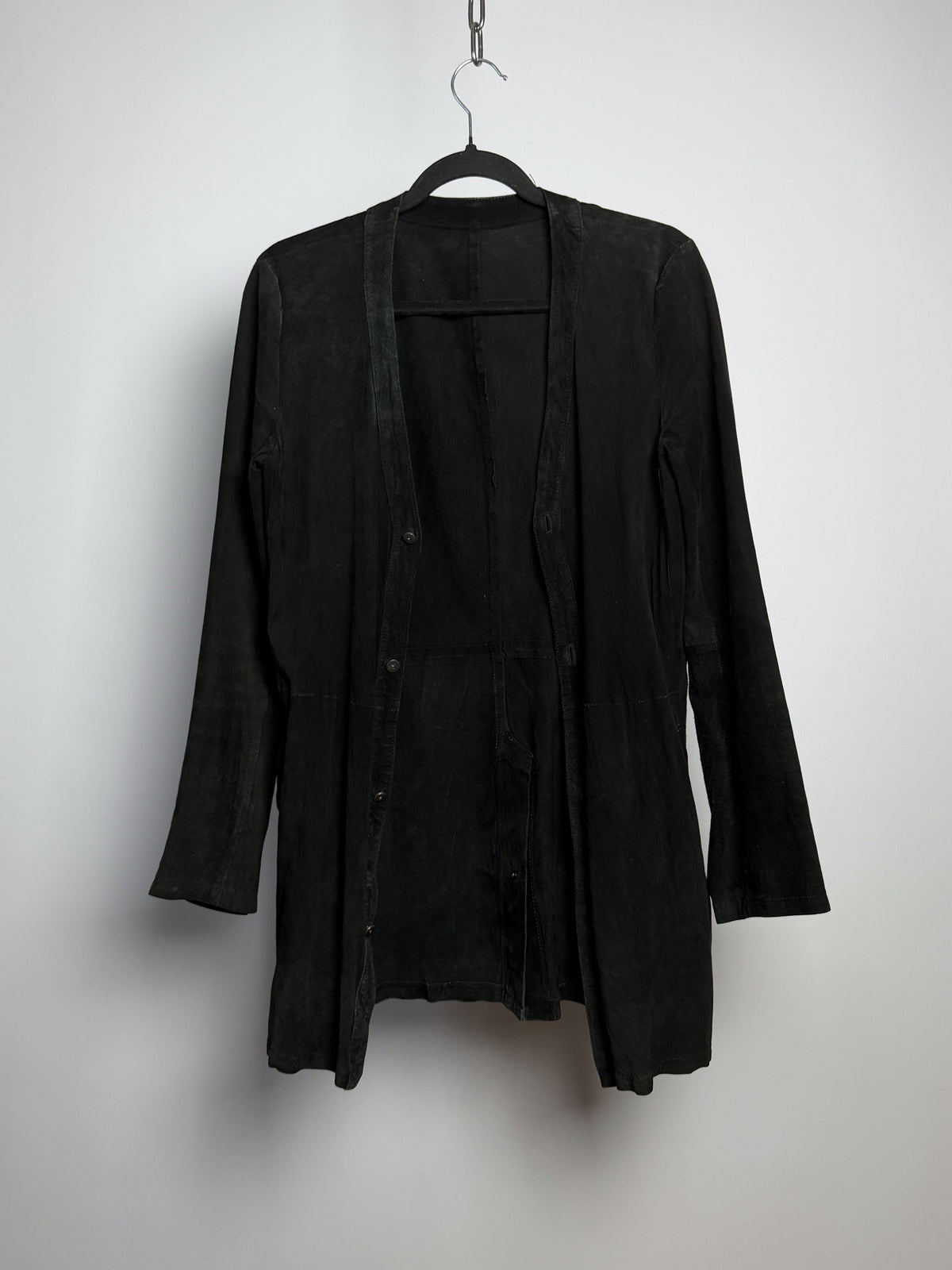 BACKLASH kangaroo leather cardigan jacket, front open