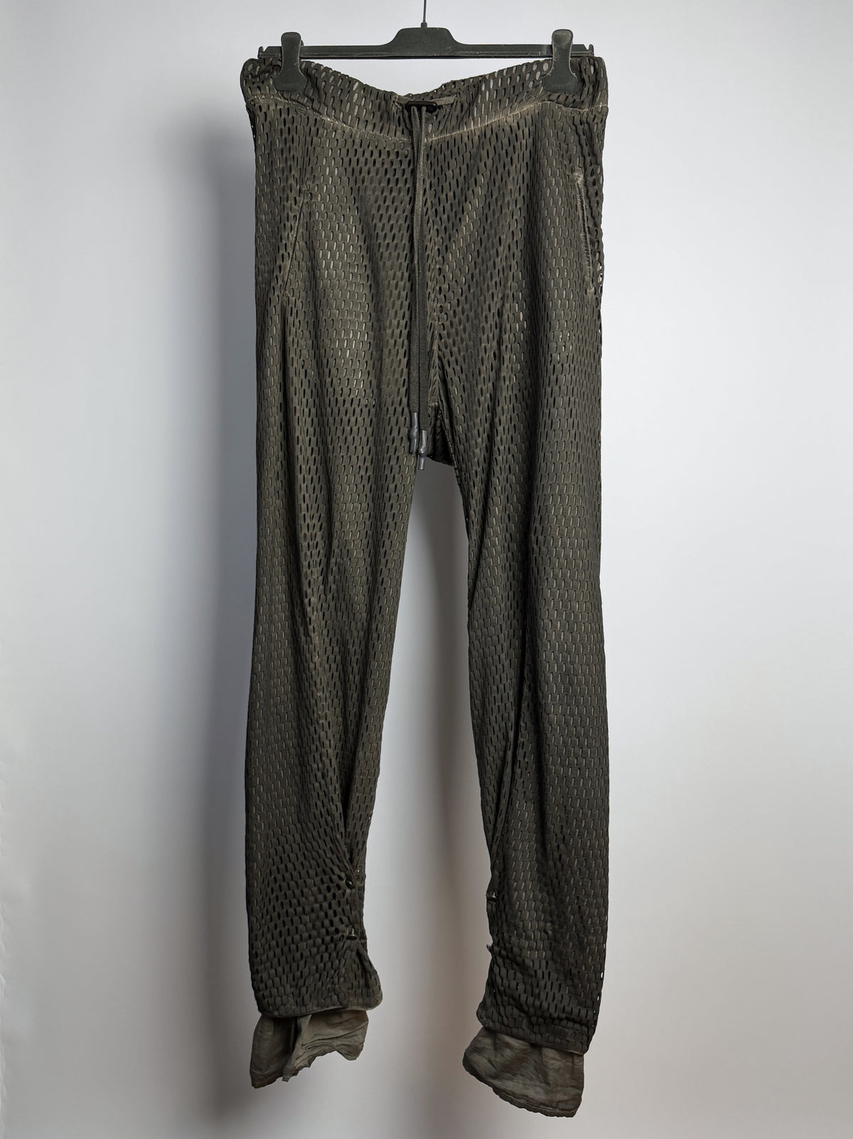 Boris Bidjan Saberi SS15 P9-F0403F Object Dyed Perforated Lounge Pants