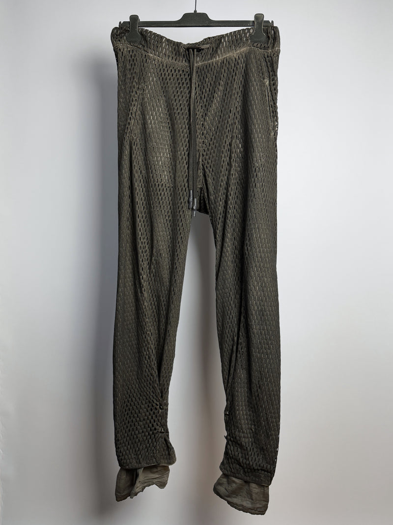 Boris Bidjan Saberi SS15 P9-F0403F Object Dyed Perforated Lounge Pants