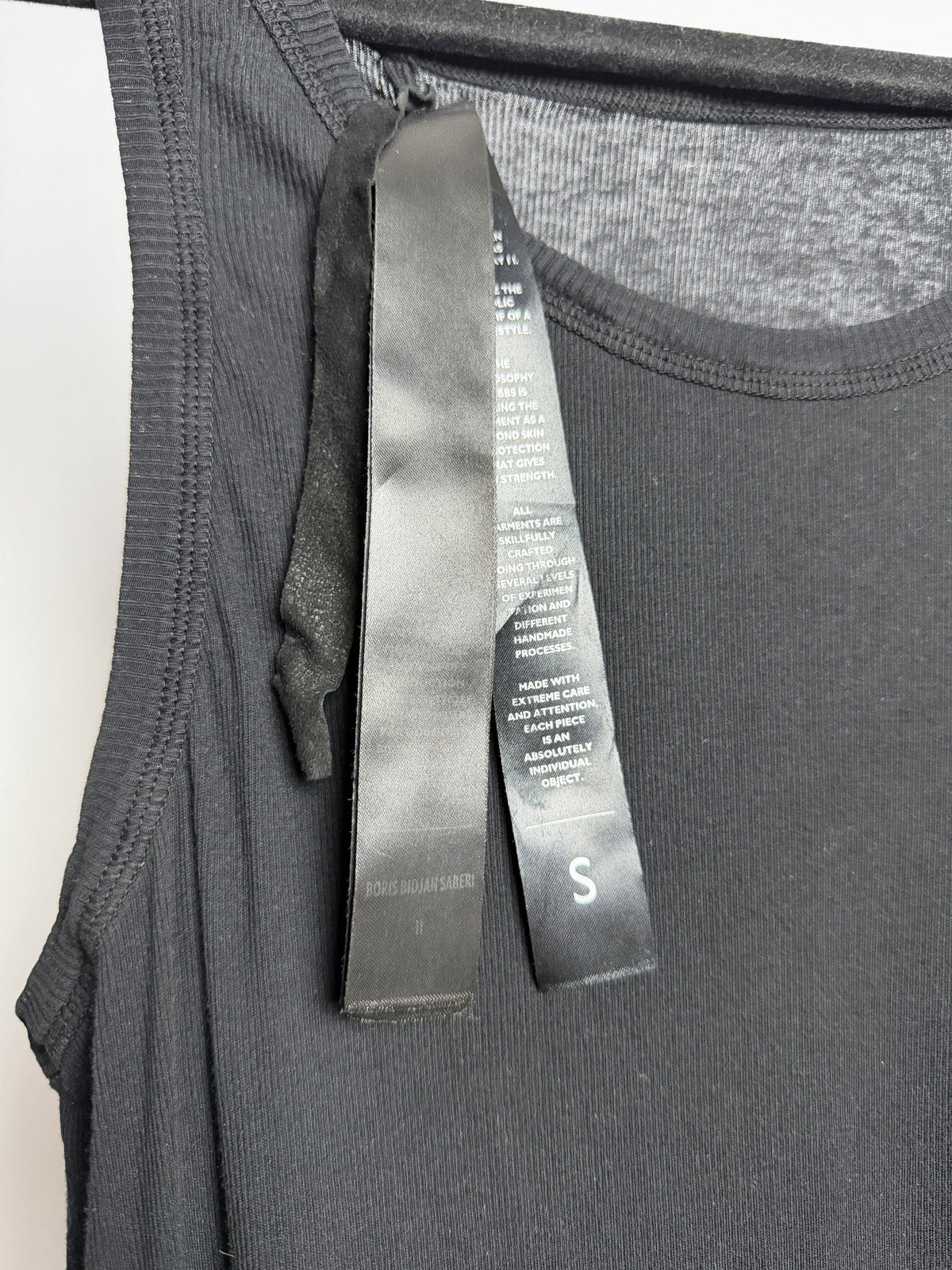 Satin philosophy tags, mainline label, size S