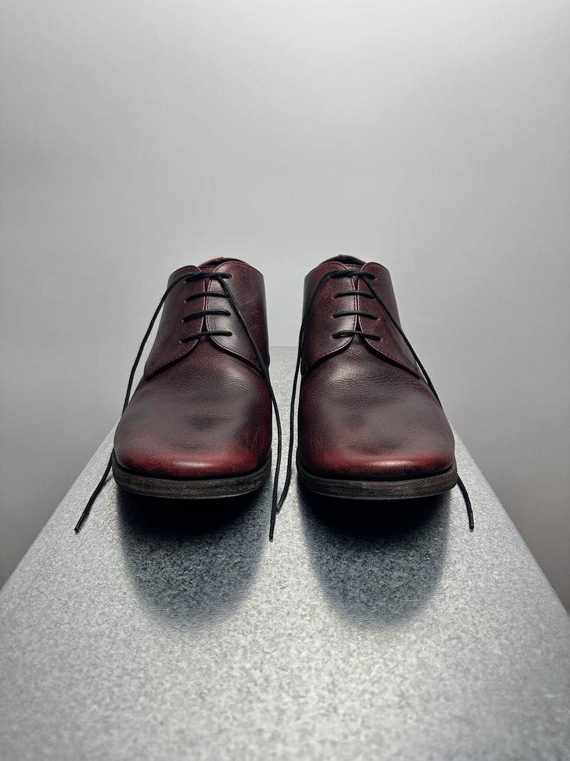 Carpe Diem Dark Wine Red Vegetable-Tanned Leather Derbies