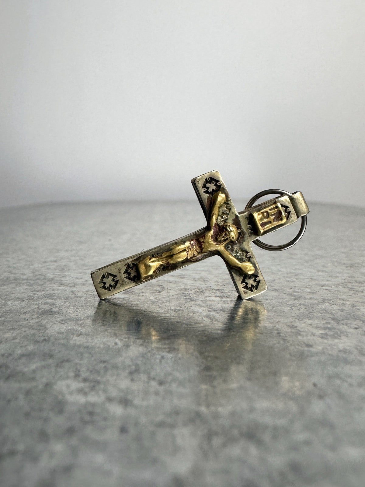 Three-quarter, brass figure