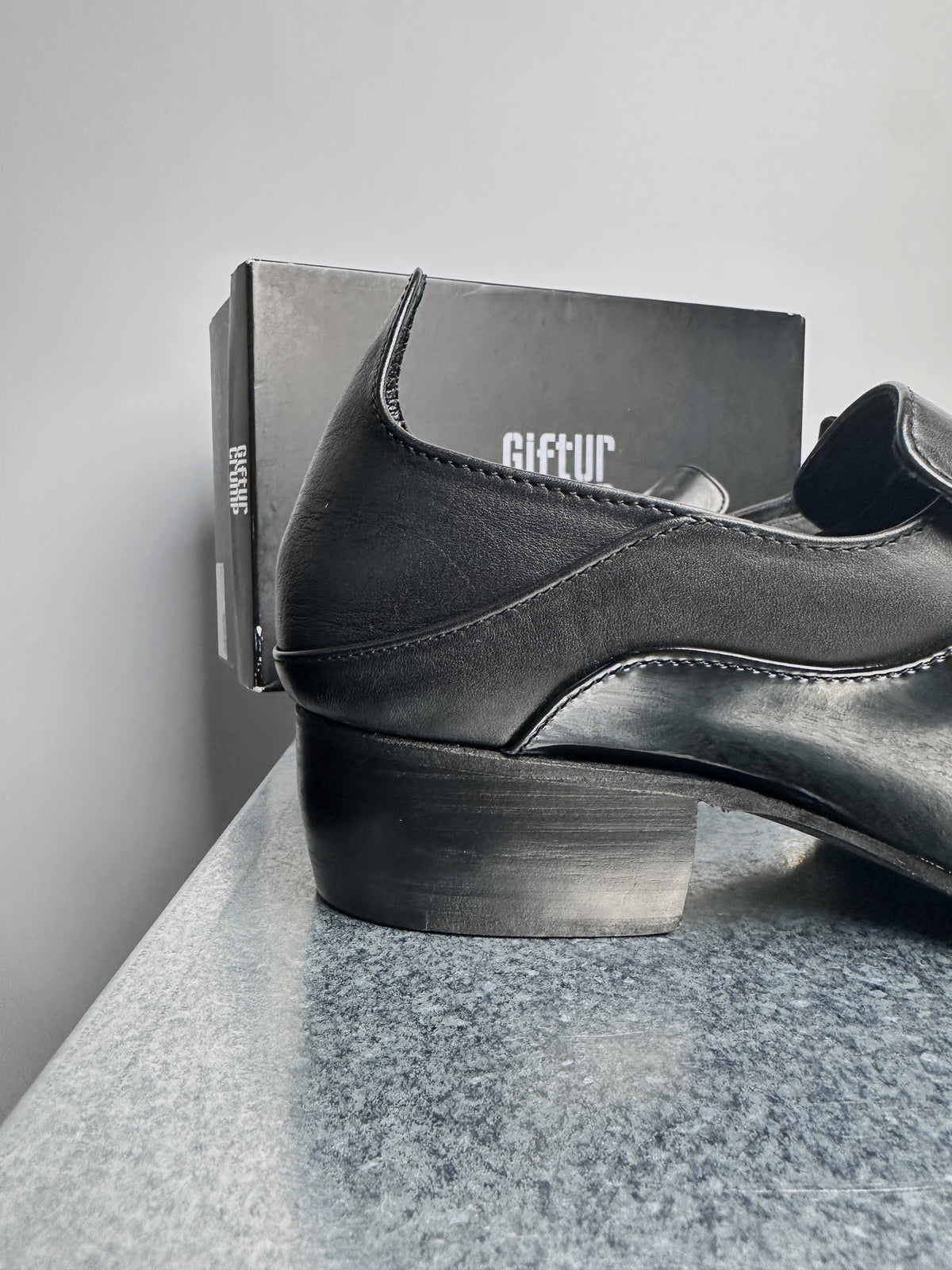 Heel, stacked leather