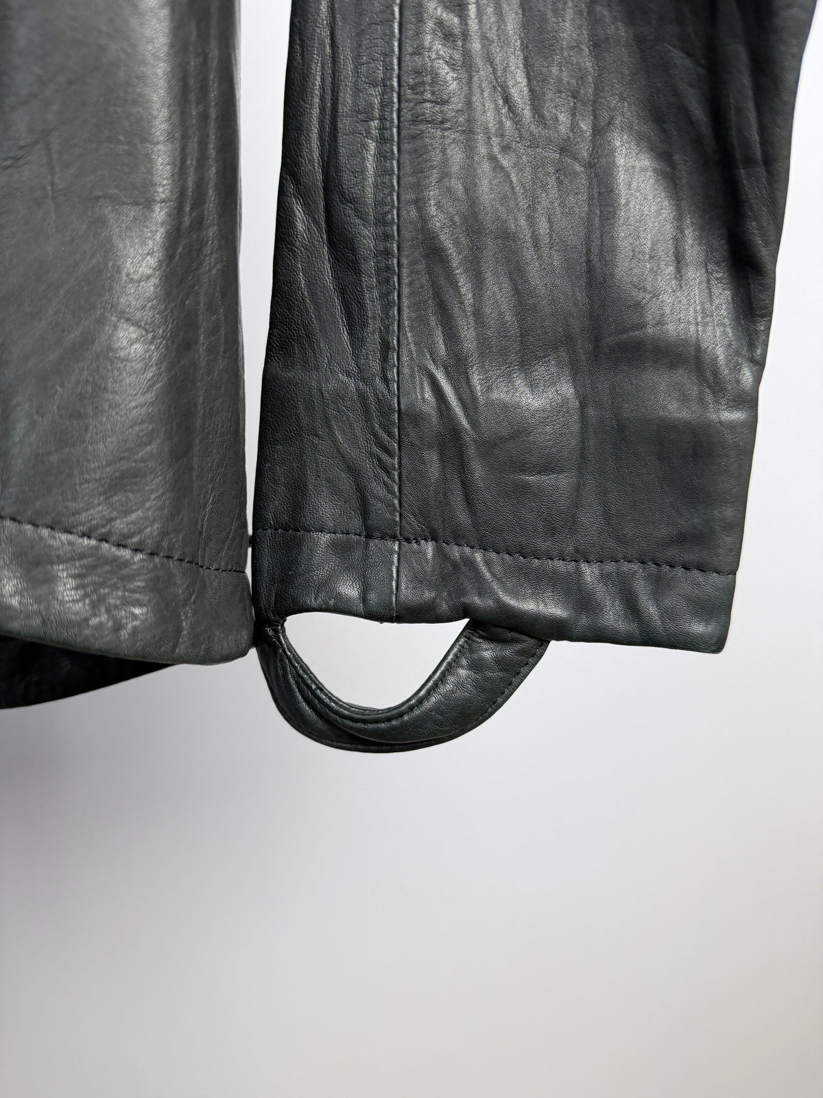 Leather loops at the cuffs