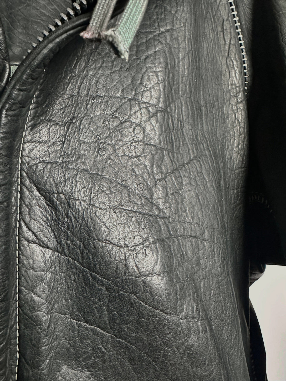 Yak leather grain
