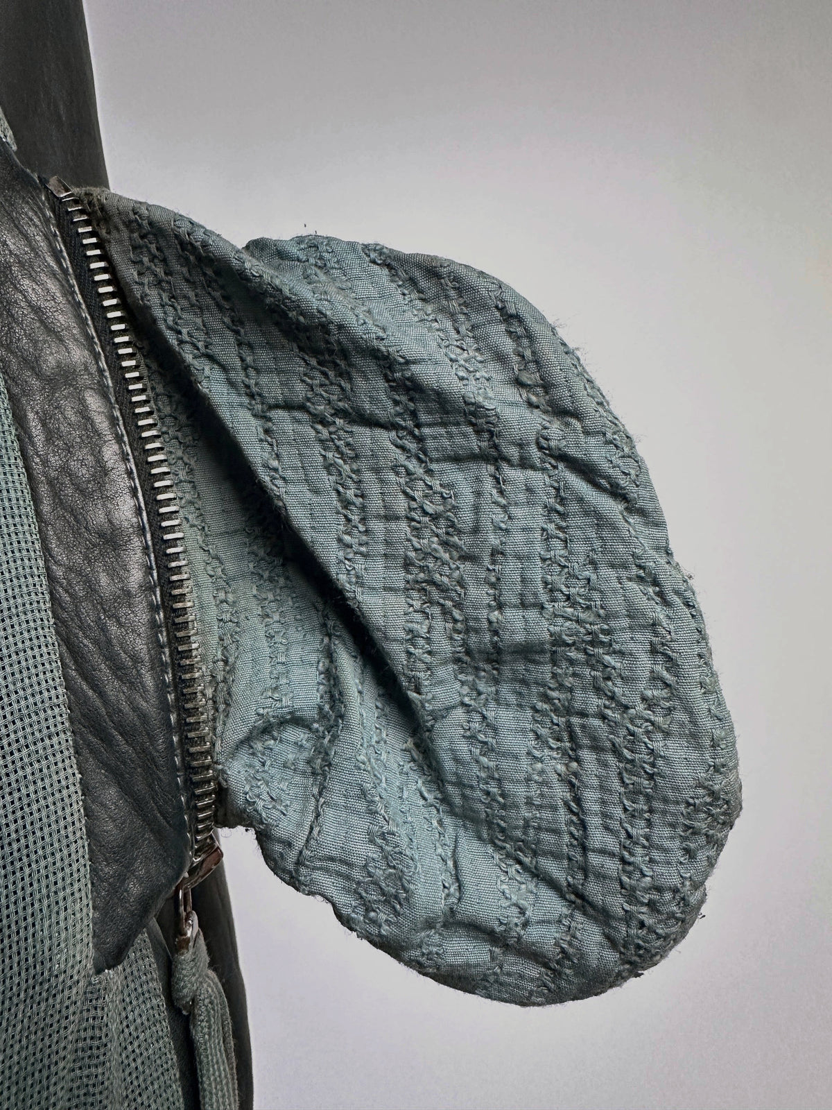 Sashiko-stitched pocket bag