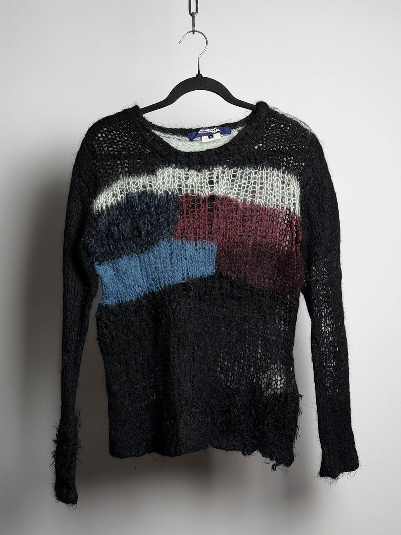 Junya Watanabe MAN AD2014 Colour Block Mohair Knit