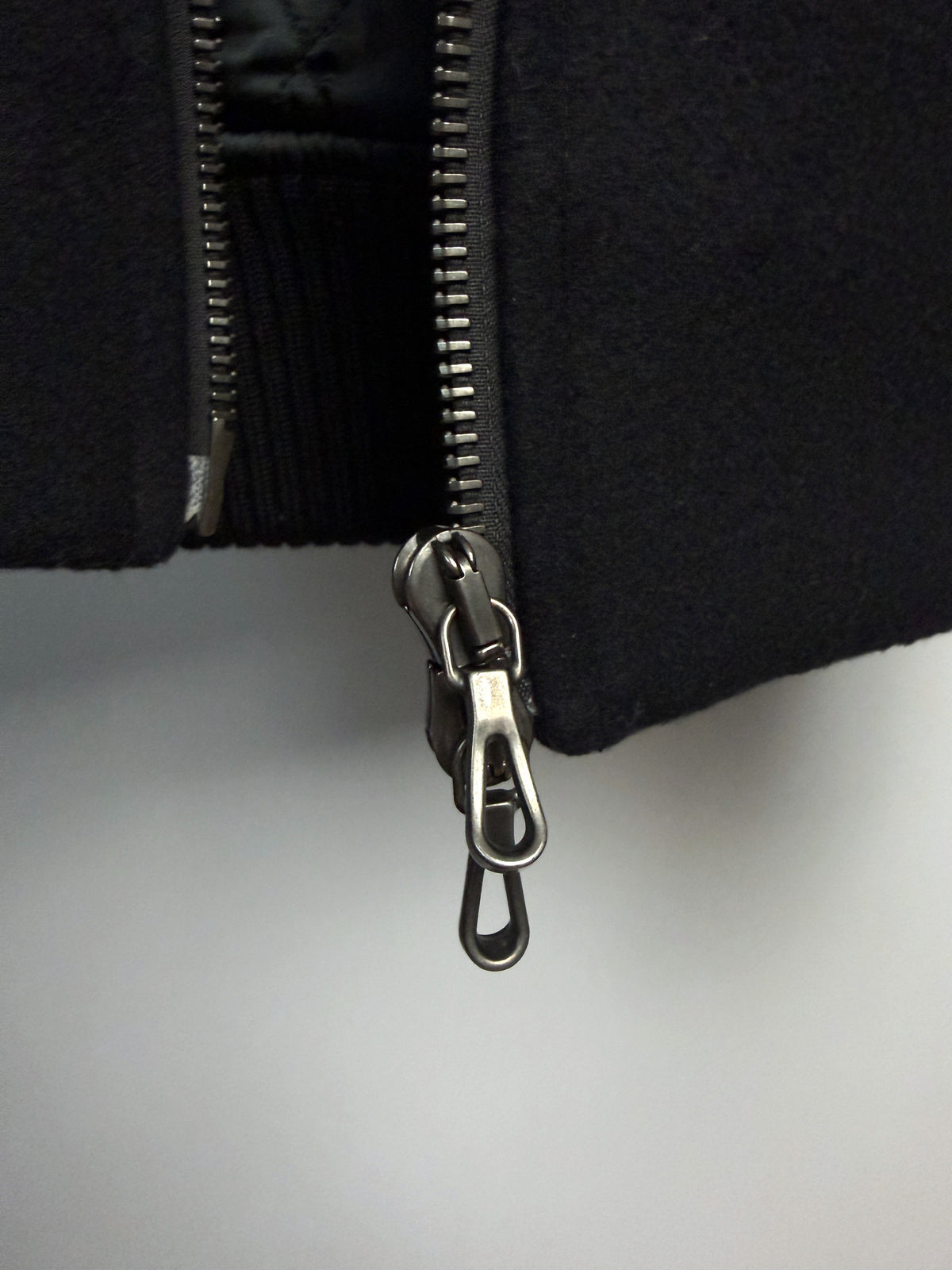 Kazuyuki Kumagai ATTACHMENT High Neck Wool Cashmere Lamb Leather Varsity Jacket KB83-058