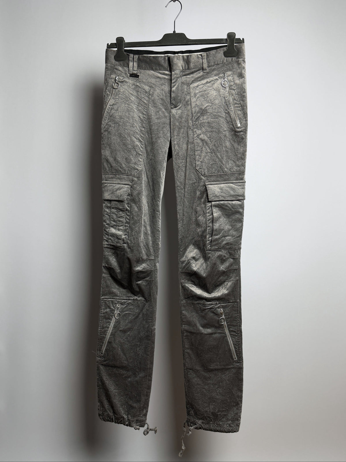 KRISVANASSCHE crushed corduroy cargo pants, front