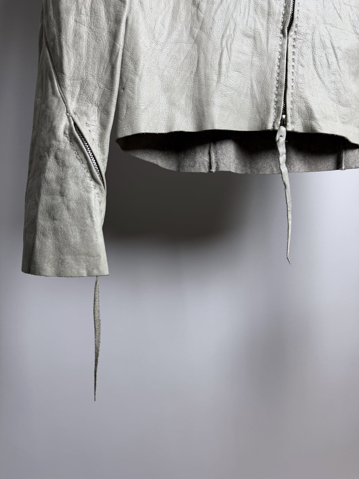 Cuff and hem, raw cut edges