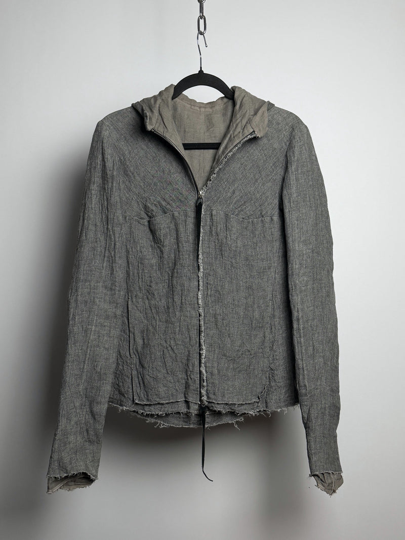 m.a+ Linen Lined Aviator Jacket