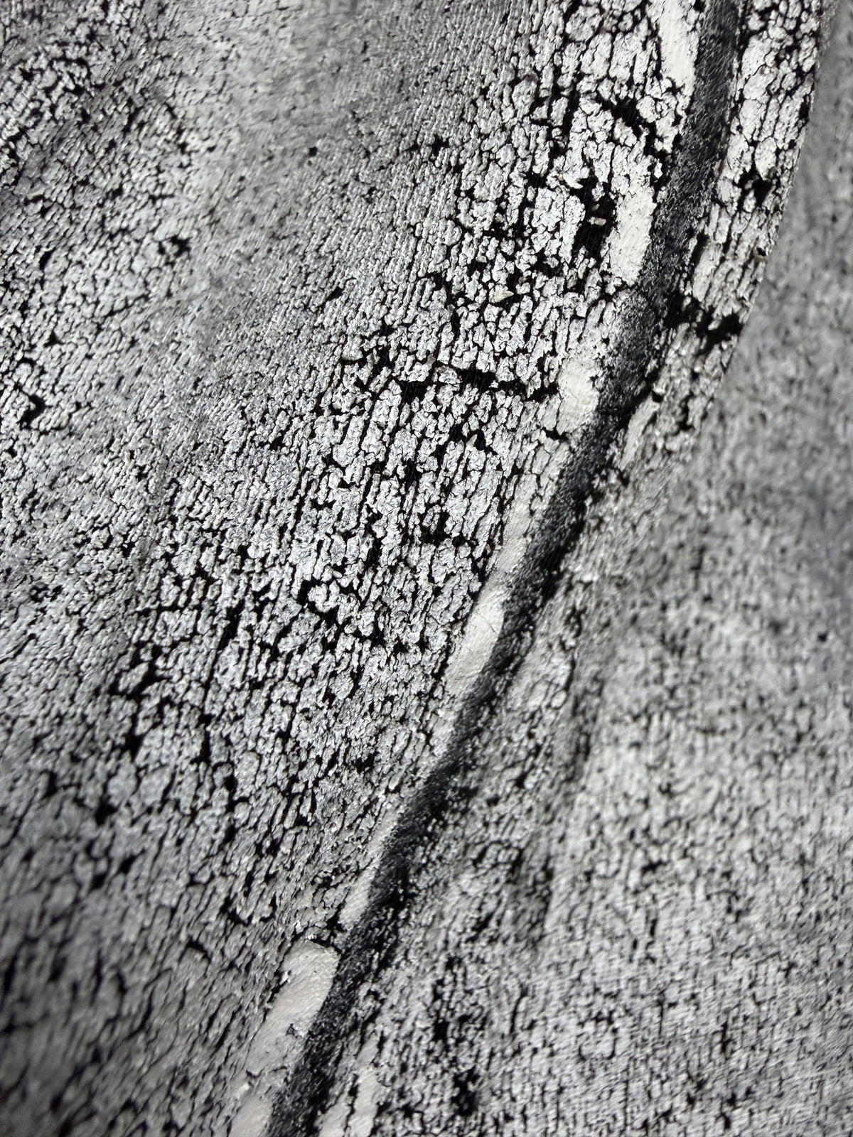 Crackled surface of the print, macro