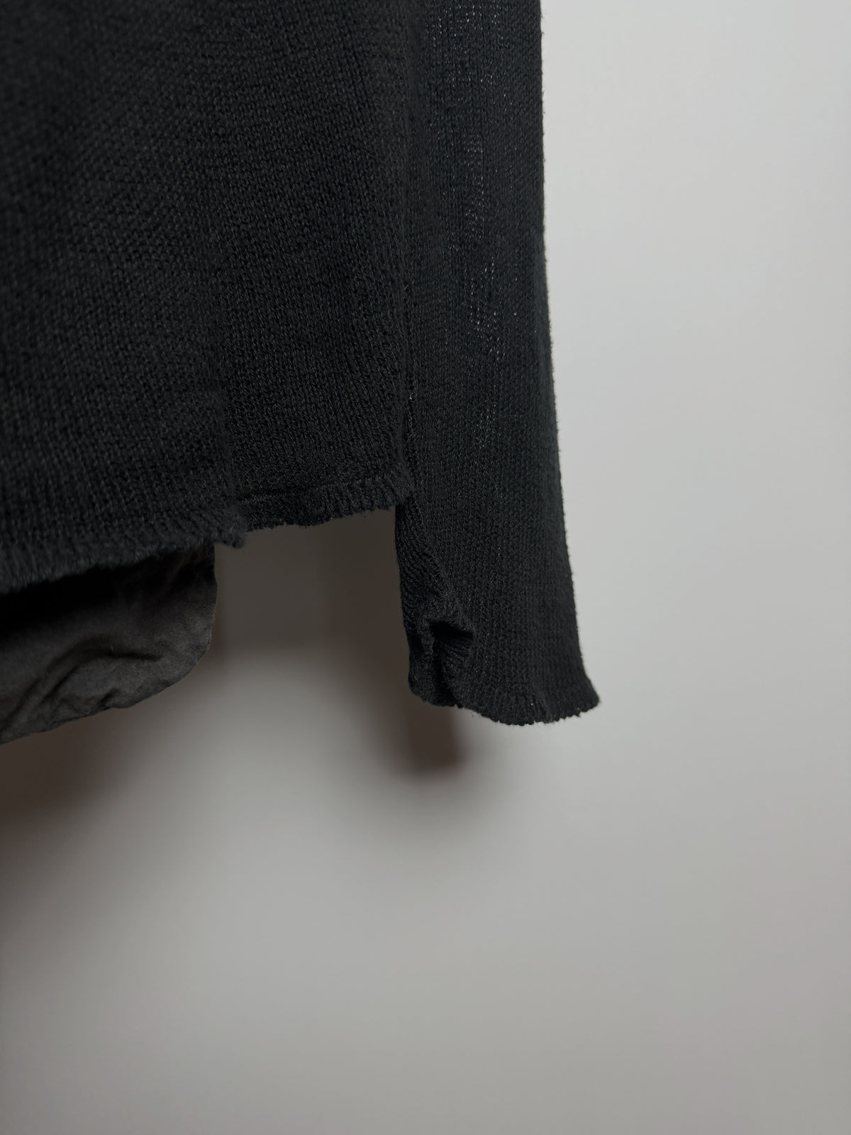 Rolled raw hem