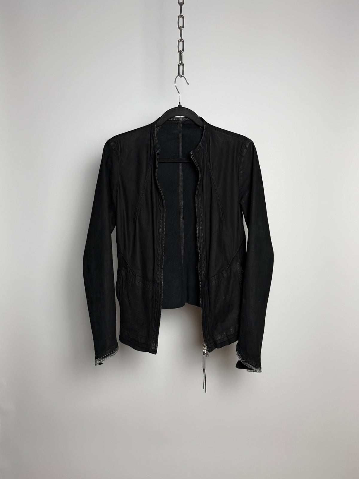 Isaac Sellam for L'Éclaireur calfskin jacket, front open