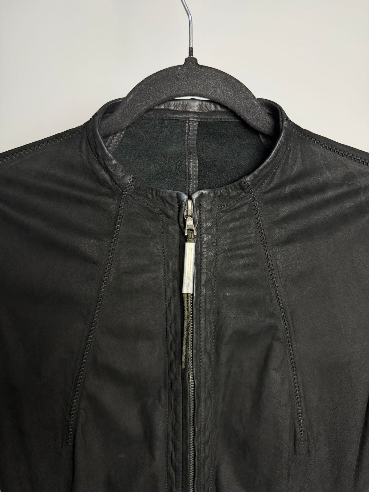 Isaac Sellam for L'Éclaireur calfskin jacket, collar and zip