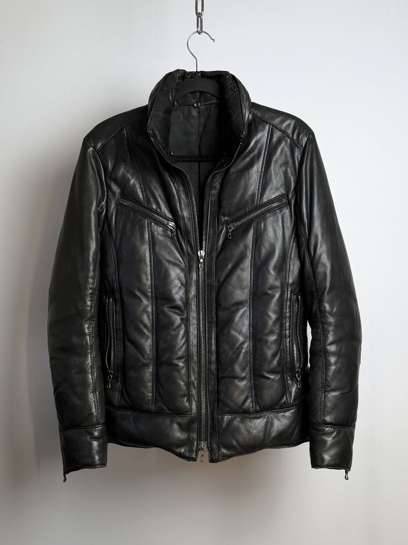 SHELLAC Down-Filled Sheepskin Jacket with Detachable Fur Collar