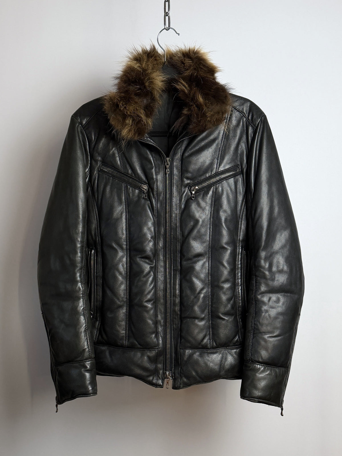With the fur collar attached