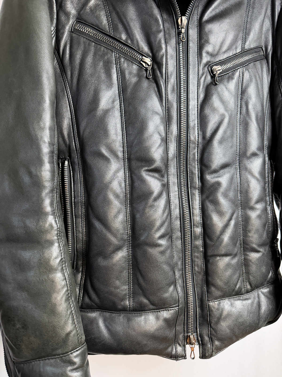 Chest zip pockets and quilted panels