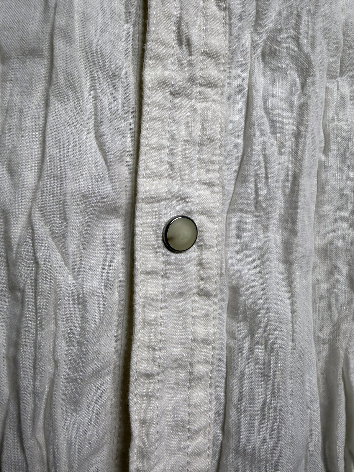 5351 POUR LES HOMMES crinkled western shirt, pearl-faced snap