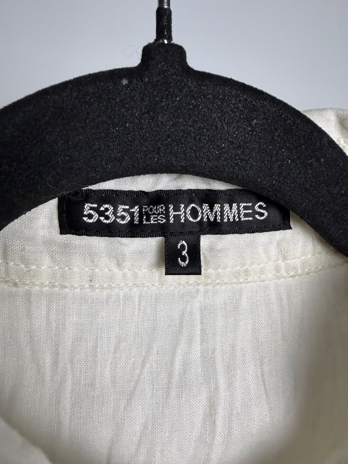 5351 POUR LES HOMMES crinkled western shirt, neck label