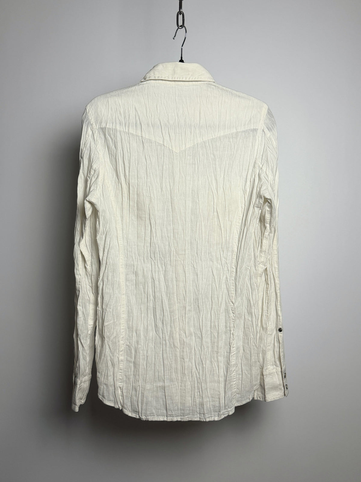 5351 POUR LES HOMMES crinkled western shirt, back