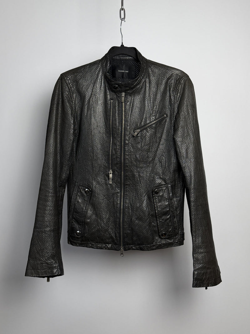 Yasuyuki Ishii Perforated Pig Leather Riders